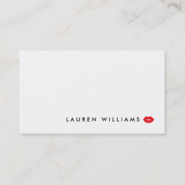 Modern och minimal Red Läppar Beauty 2-Affärskort Visitkort