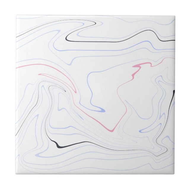 Modern och minimal rosa, svart, blå, vit marmor kakelplatta (Framsidan)