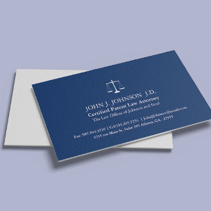 Modern och minimal solid Navy Attorney Visitkort