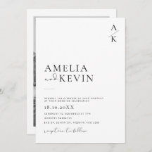 Modern och minimal typografi av bröllop inv