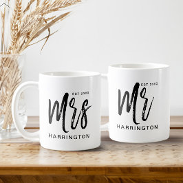 Modern och minimal typografi, fru Wifey Kaffemugg