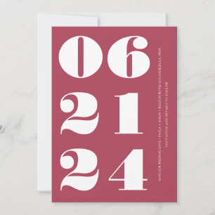 modern och minimalistisk 2-elegant för ren magenta inbjudningar