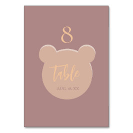 Modern och minimalistisk babystölder bordsnummer