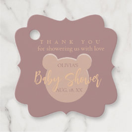 Modern och minimalistisk babystölder gåvor etiketter