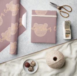 Modern och minimalistisk babystölder presentpapper