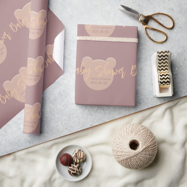 Modern och minimalistisk babystölder presentpapper (Hantverk)