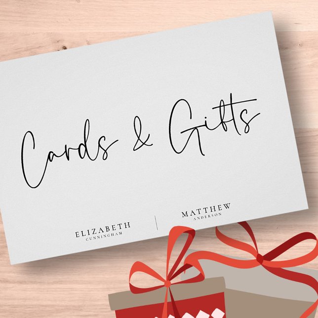 Modern och minimalistisk enkel Bröllopskort och gå Poster (Skapare uppladdad)