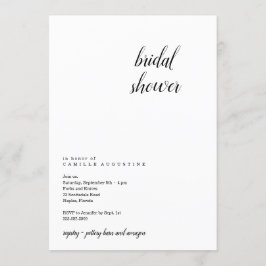 Modern och minimalistisk Inbjudningskort för möhip