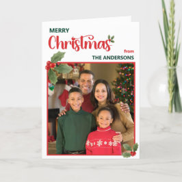 Modern och minimalistisk jul för ett fotofel helgkort