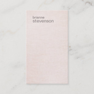Modern och minimalistisk Ljus rosa Affärskort Visitkort