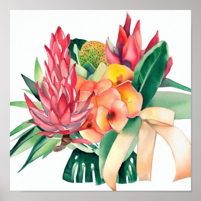 Modern och minimalistisk, närvarande i Bouquet (B) Poster (Framsidan)