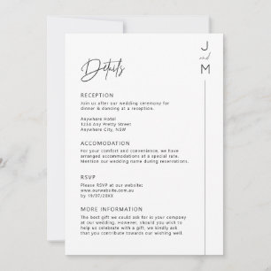 Modern och minimalistisk typografi inbjudningar
