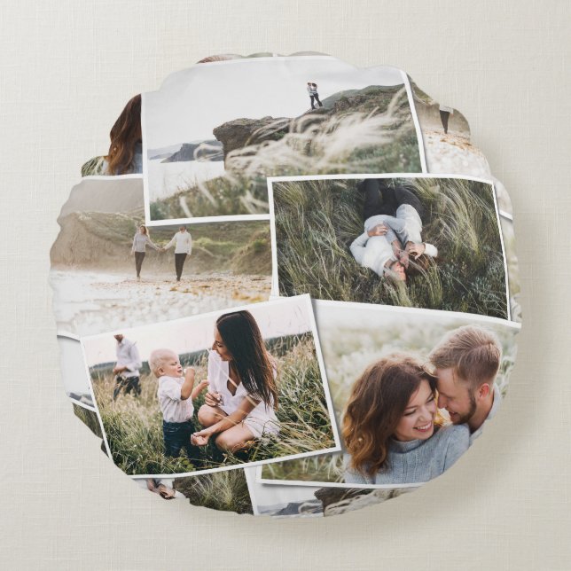 Modern och minst 5 eleganter enkel, unik rund kudde (Framsidan)