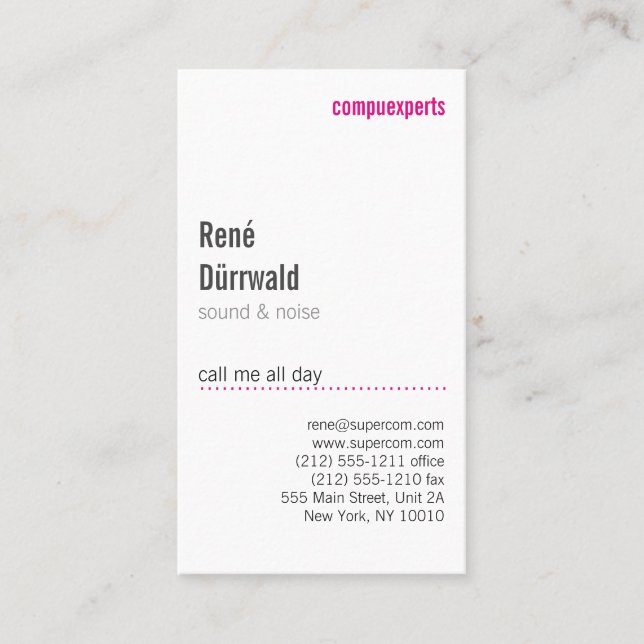 Modern och ovanlig visitkort (Framsida)