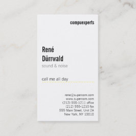 Modern och ovanlig visitkort