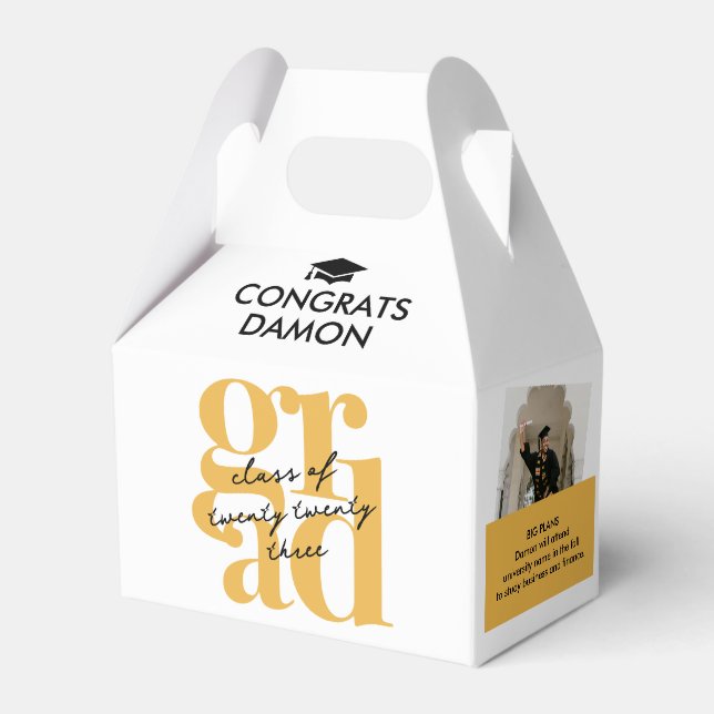 Modern och Roligt GRAD Studenten Presentaskar (Framsidan Sidan)