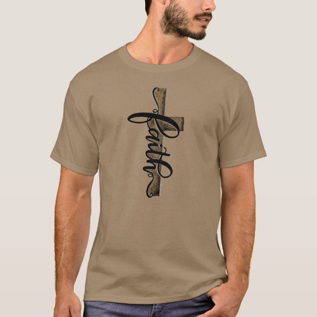 Modern och Rustic Faith Kor T Shirt (Framsida)