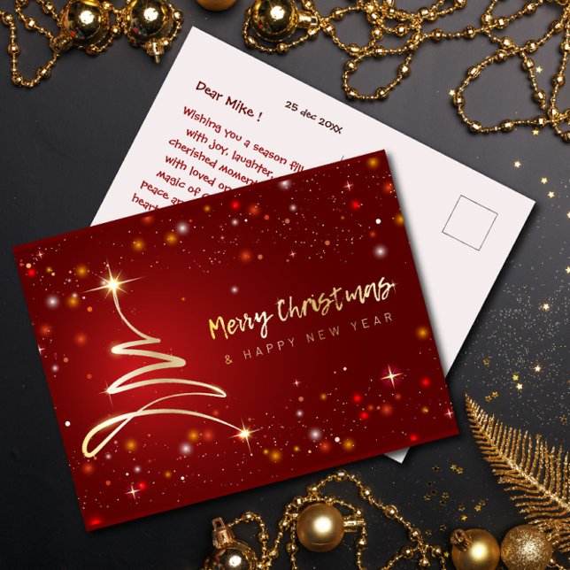 Modern och smart God jul-postkort Vykort (Skapare uppladdad)