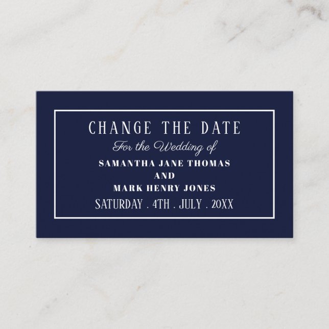 Modern och snygg, valfri färg, ändra datum tilläggskort (Framsida)