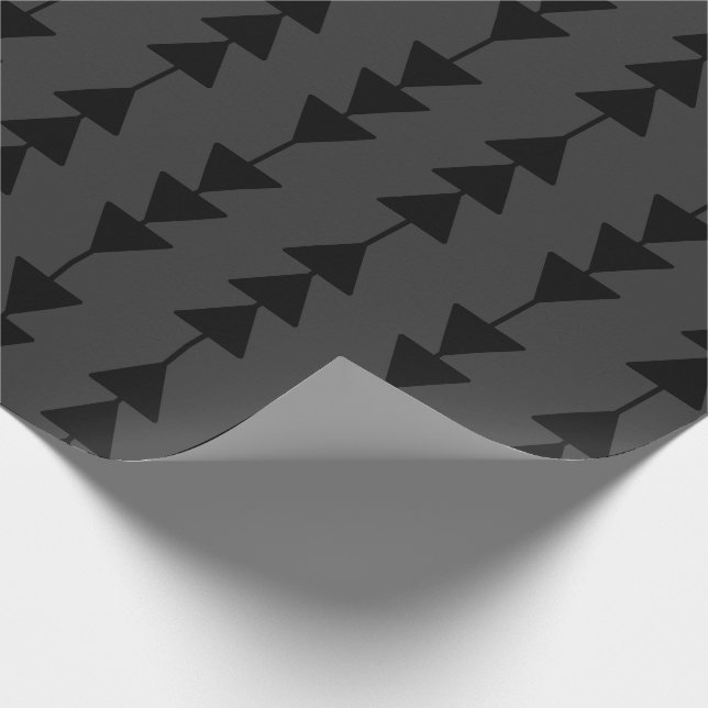 Modern och Snyggt Black Hanging Triangles på Smoky Presentpapper (Hörn)