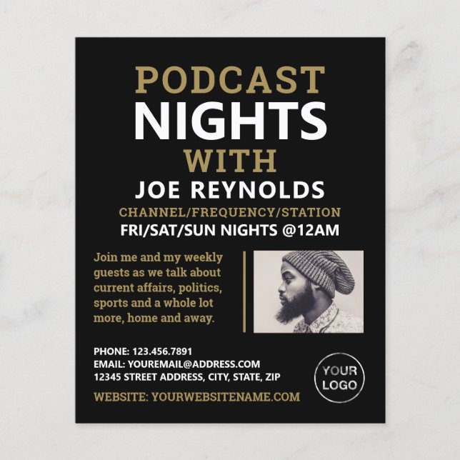 Modern och Snyggt-podraster, podradiosändning Flygblad (Framsidan)