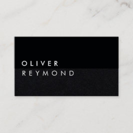 Modern och snyggt professionell svart på svart visitkort