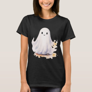 Modern och söt spök svart Halloween T Shirt