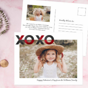 Modern och söt Valentine Photo Card Vykort