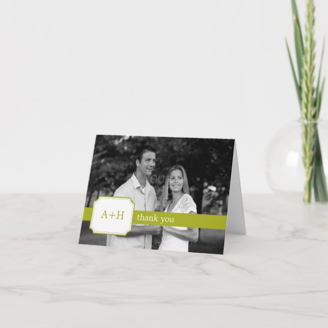 Modern och tackkort (Lime) (Framsida)