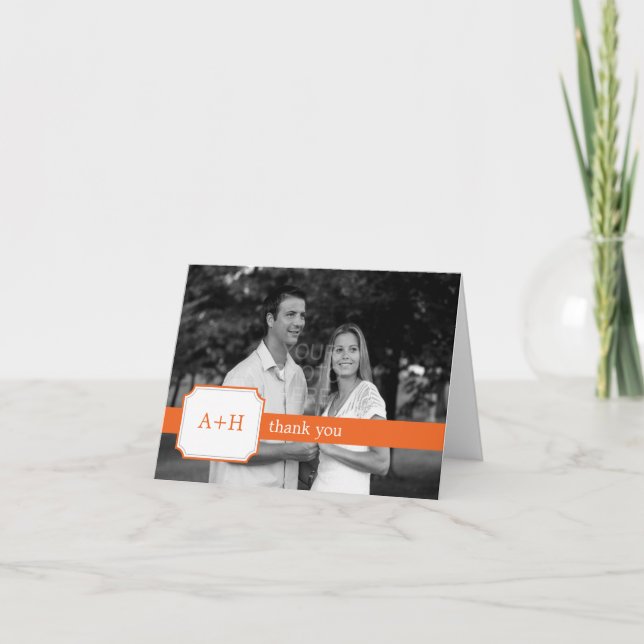 Modern och tackkort (Orange) (Framsida)