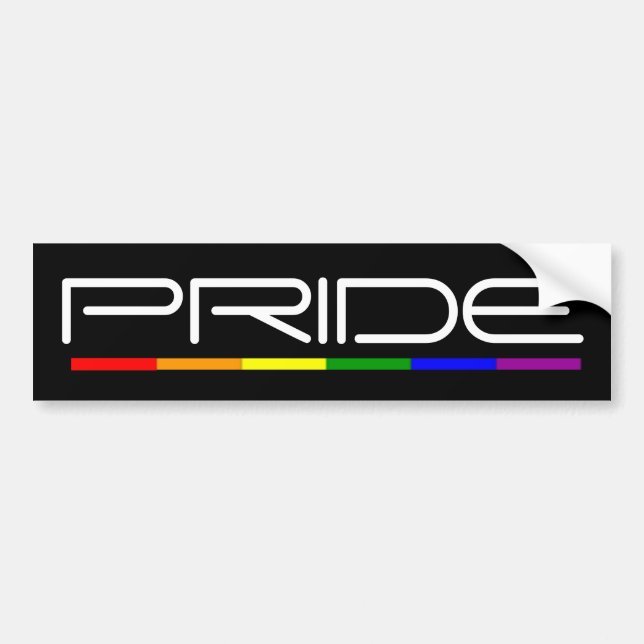 Modern och trendig design för Pride Bildekal (Framsidan)