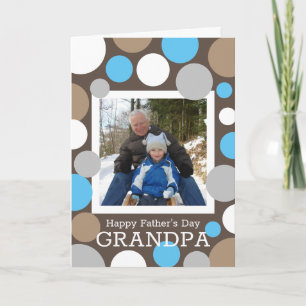 Modern och Trendig Fars dag w/Photo Grandpa Kort