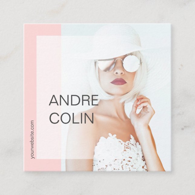 Modern och Trendig - foto för skönhet och Mode Fyrkantigt Visitkort (Framsida)