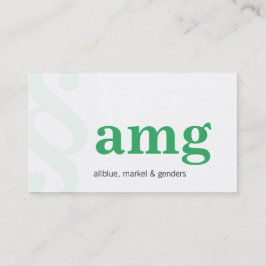 Modern och tydlig med grönt visitkort