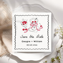 Modern och vismisk Hand plockade Bröllop Pappersservett