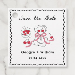 Modern och vismisk Rosa CocktailHand Drawn Bröllop Gåvor Etiketter