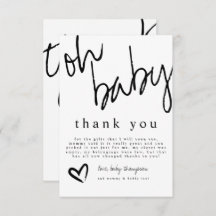 Modern Oh Baby Black & White Baby Shower