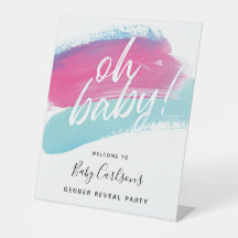 Modern Oh Baby Könsbestämning Välkomstskylt