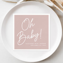 Modern Oh Baby Script Damrosaförlossning i dammigt Pappersservett
