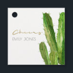 MODERN ÖKENKAKTUS FOLIERING AKVARELL CHEERS GÅVOR ETIKETTER<br><div class="desc">Om du behöver någon anpassning eller andra matchande föremål,  tveka inte att kontakta mig på yellowfebstudio@gmail.com</div>