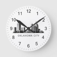 Modern Oklahoma City stiliserad siluett