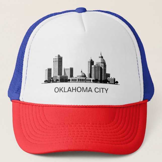Modern Oklahoma City Stylized Skyline Keps (Framsida)