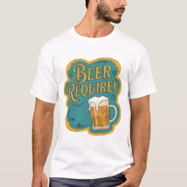 Modern ÖL KRÄVS Konstnärligt motiv T Shirt