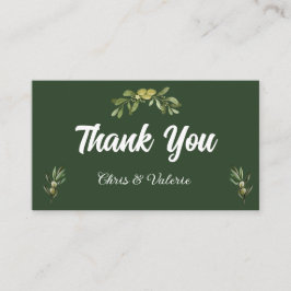 Modern Oliv grönt etikett Placeringskort