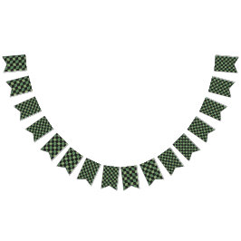 Modern Oliv grönt svart övertoning kontrollerad Vimplar