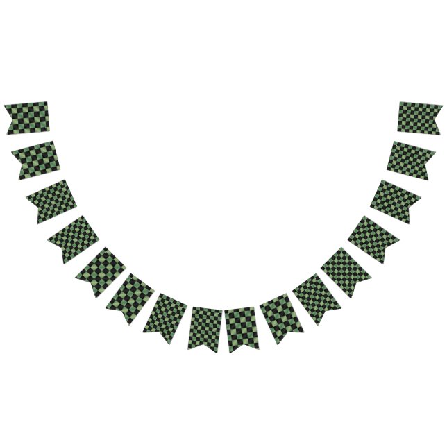 Modern Oliv grönt svart övertoning kontrollerad Vimplar (Alla)