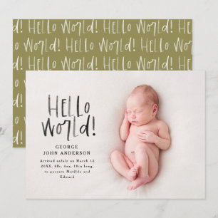 Modern oliv grönt typografi med minimal chic meddelande