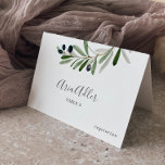 Modern Olive Gren Bröllop-menyalternativ - monteri Bordsnummer<br><div class="desc">Dessa moderna menyalternativ för olivoljorna i bröllop är perfekt för en boho bröllop. Den roliga men ändå elegant-konstruktionen har en ren löv av botanisk grönt och svarta oliver på ett litet gren med en klassisk mediterrana känsla. Anpassa med gästen namn, bordsnummer och menyalternativ och köp varje kort individuellt. Alternativt lämnar...</div>
