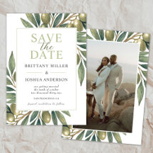 Modern Olive Gren Bröllop