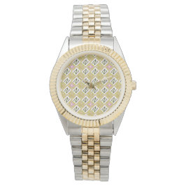Modern Olivgrön och Magenta Geometrisk Tribal Möns Armbandsur